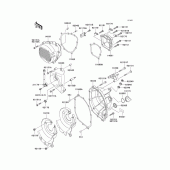 Схема вузла: Engine cover(s) для Kawasaki ZX600 ZZ-R600