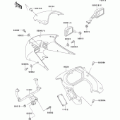 Схема вузла: Cowling(ex250-h3/h4) для Kawasaki EX250 ZZR250