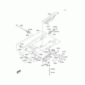 Схема узла: Задний рычаг (Маятник) для Kawasaki KLX125 KLX125