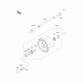 Схема вузла: Ступиця переднього колеса для Kawasaki VN1500 VN1500 Classic FI