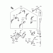 Схема вузла: Замок запалювання для Kawasaki BJ250 Estrella Custom