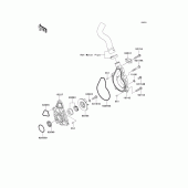 Схема узла: Водяной насос для Kawasaki KLE650 Versys 650