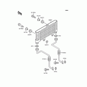 Схема узла: Масляный охладитель для Kawasaki ZR400 Zephyr
