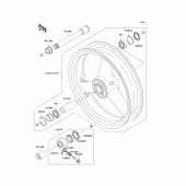 Схема вузла: Front wheel для Kawasaki ZX1200 ZZR1200