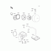 Схема узла: Воздушный фильтр для Kawasaki KLX650 KLX650R