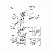 Схема вузла: Кермо & Пульт управління рульовим для Kawasaki ER650 ER-6N