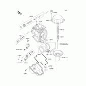 Схема вузла: Комплектуючі карбюратора для Kawasaki ZX1100 ZZ-R1100