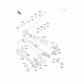 Схема вузла: Задній важіль (маятник) для Kawasaki KX85 KX85-II