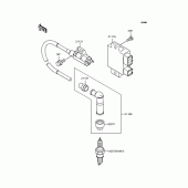 Схема вузла: Котушка запалювання для Kawasaki BN125 Eliminator