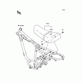 Схема вузла: Сидіння для Kawasaki BJ250 250TR