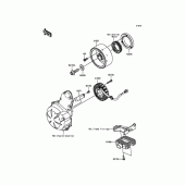 Схема вузла: Генератор та РР для Kawasaki EX400 Ninja 400R