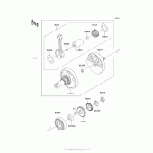 Схема вузла: Колінчастий вал для Kawasaki KL650 KLR650