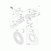 Схема вузла: Заднє гальмо для Kawasaki KX85 KX85