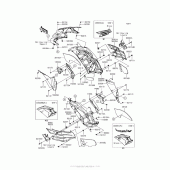 Схема вузла: Cowling (Center) для Kawasaki ZX1400 Ninja ZX-14R ABS