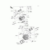 Схема вузла: Головка циліндра для Kawasaki VN900 VN900 Classic