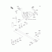 Схема вузла: Brake pedal/torque link для Kawasaki ZX750 Ninja ZX-7
