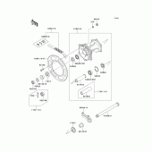 Схема узла: Ступица заднего колеса для Kawasaki KX500