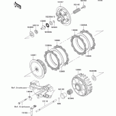Схема вузла: Зчеплення для Kawasaki KX250/ KX252 KX250F