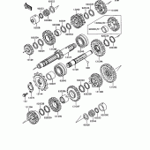 Схема вузла: Трансмісія для Kawasaki ZX600 Ninja 600R