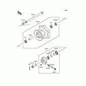 Схема вузла: Ступиця переднього колеса для Kawasaki BN125 Eliminator
