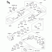 Схема узла: Поворотники для Kawasaki ZX400 ZXR400