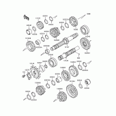 Схема узла: Трансмиссия для Kawasaki EX400 EX-4