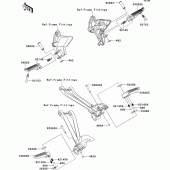 Схема узла: Подножки для Kawasaki ZR1000 Z1000 ABS