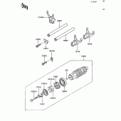 Схема узла: Переключение/вилка переключения для Kawasaki ZG1200 Voyager XII