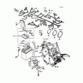 Схема вузла: Електроустаткування для Kawasaki VN1500 Vulcan 88