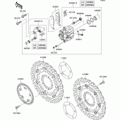 Схема вузла: Переднє гальмо для Kawasaki ZR750 Z750 ABS