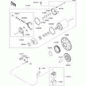 Схема вузла: Starter motor для Kawasaki EJ800 W800