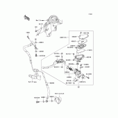 Схема вузла: Головний циліндр зчеплення для Kawasaki ZG1400 Concours 14
