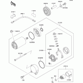 Схема вузла: Starter motor для Kawasaki ZR1100 Zephyr 1100RS