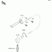Схема узла: Ignition system для Kawasaki KX250/ KX252 KX250