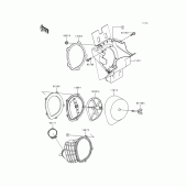 Схема вузла: Повітряний фільтр Kawasaki KX250/ KX252 KX250
