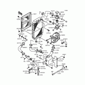 Схема узла: Радиатор для Kawasaki VN400 Vulcan