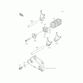 Схема вузла: Копірний вал\Вилки для Kawasaki BX250 NINJA 250SL