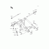 Схема вузла: Задній важіль (маятник) для Kawasaki VN800 Vulcan 800