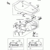 Схема узла: Сиденье (zx1000-b3) для Kawasaki ZX1000 ZX-10