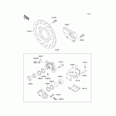 Схема узла: Задний тормоз для Kawasaki ZX750 Ninja ZX-7R