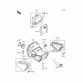Схема узла: Воздушный фильтр для Kawasaki EX400 EX-4