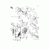 Схема узла: Радиатор (1/2) для Kawasaki VN1500 VN1500 Classic Tourer Fi
