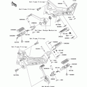 Схема вузла: Підніжки для Kawasaki ZR1000 Z1000