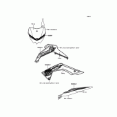 Схема узла: Наклейки для Kawasaki KLX140 KLX140