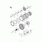 Схема вузла: Зчеплення для Kawasaki ZX1400 Ninja ZX-14R ABS