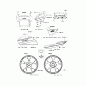 Схема узла: Наклейки (ブラツク; DDF) для Kawasaki ZR1200 ZRX1200 DAEG