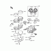 Схема вузла: Панель приладів для Kawasaki ZR1100 Zephyr 1100