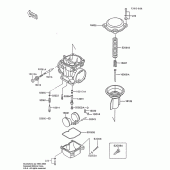 Схема узла: Комплектующие карбюратора для Kawasaki ZX600 Ninja 600R
