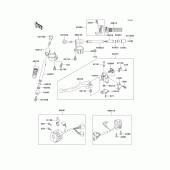 Схема узла: Руль & Пульт управления рулевой для Kawasaki ZX600 Ninja ZX-6R