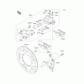 Схема вузла: Заднє гальмо для Kawasaki VN1700 VN1700 Classic Tourer ABS